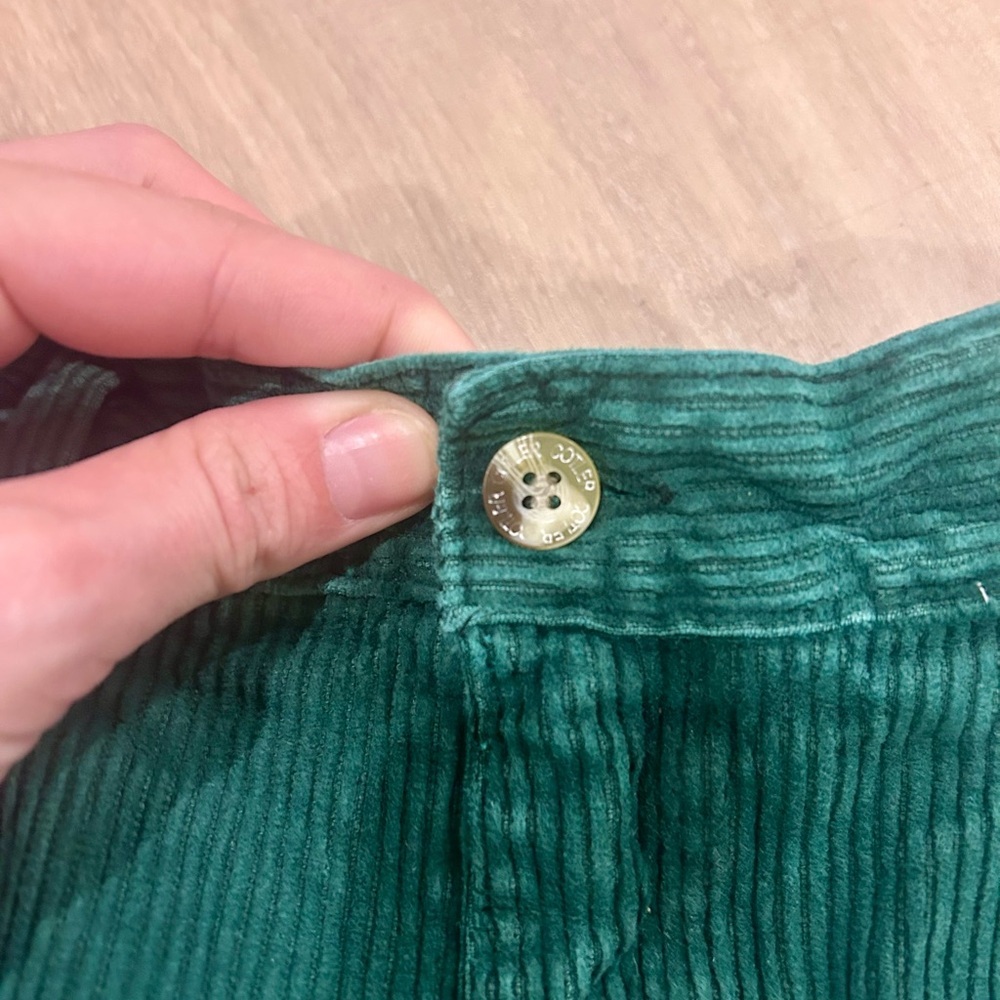 Vintage corduroy high waisted pants size 4t deep green color - Picture 2 of 5